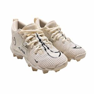 Nike Alpha Menace 3 Cleats White Black Toddler Child Size 10C Football Baseball